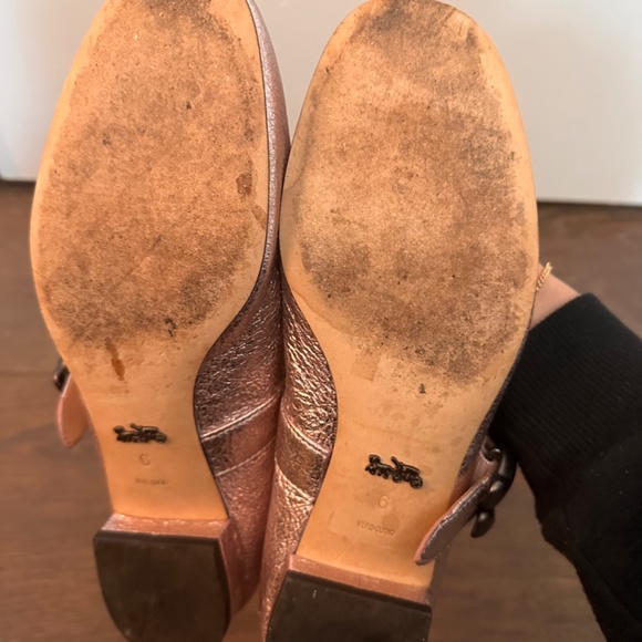 Coach Lexi Mary-Jane Metallic Pink Flats - size 6 - Picture 9 of 9